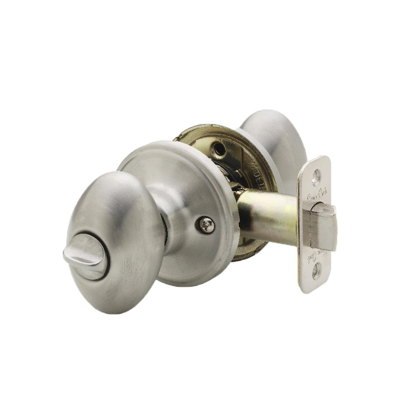 Bouton de porte d’intimité Egg, Acier inoxydable satiné