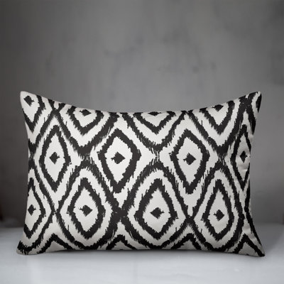 Ikat Diamonds Outdoor Lumbar Pillow