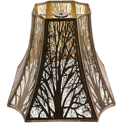 27.43 cm H Irregular Lamp Shade ( Clip On ) in Brown