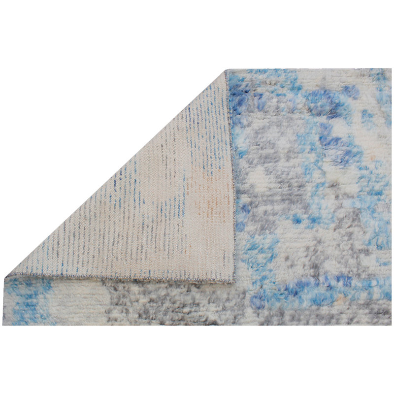 0ZARTZN33GYBL Wool Abstract Area Rug in Blue, Rectangle 8' x 10'