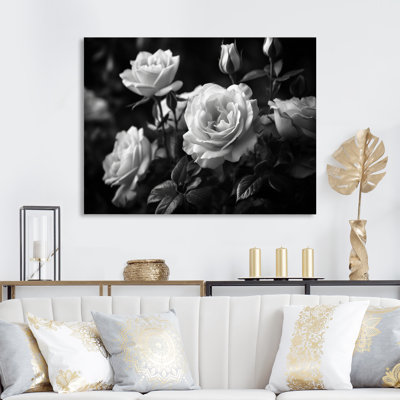 Grey Rose Symphony, reproduction d'art sur toile