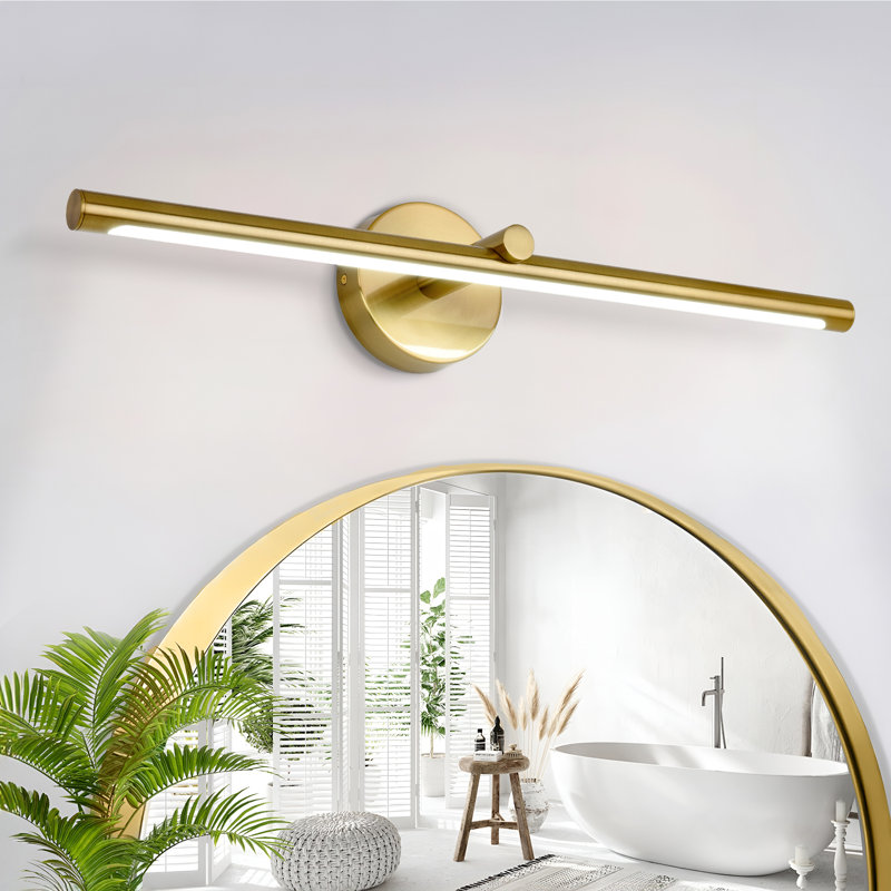 23.7" Dimmable LED 15W 6000K Bath Bar, Gold