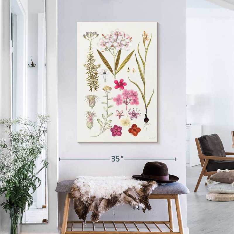 Vintage Bloom Study, 36" H x 24" W