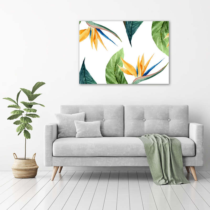 Tropical Flowers - Wrapped Canvas Print