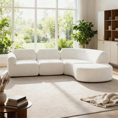 3 - Piece Upholstered Curved Sofa Sectional