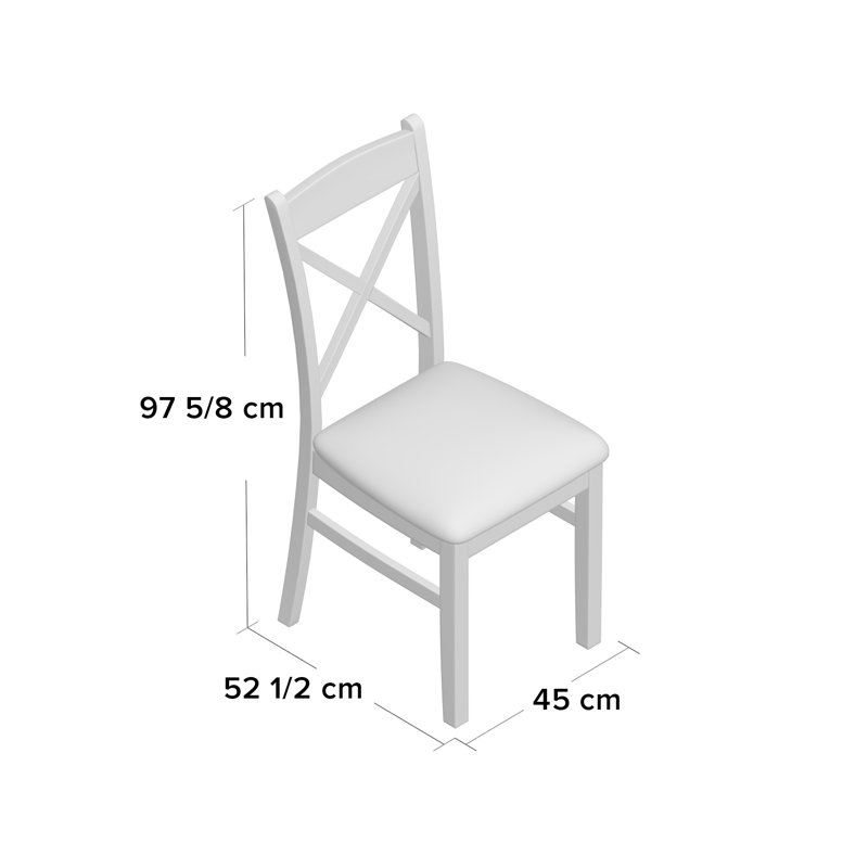 Bayou 50cm H Upholstered Cross Back Side Chair, Sage Green