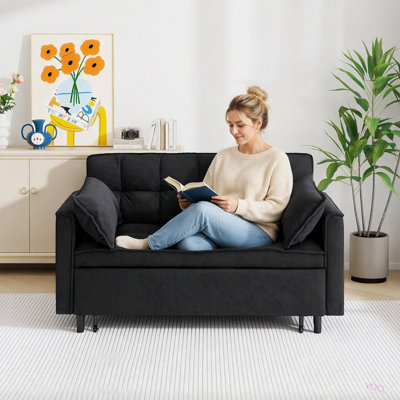 Canapé-lit modulaire 54,30 po Corduroy