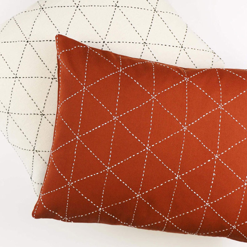 Graph Rectangular Pillow Cover & Insert, Rust