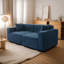 Le canapé moderne en velours de peluche, le canapé à compression 3 places en mousse, le coussin en coton et en polyester doux et la grande profondeur d'assise donnent au grand canapé un petit volume