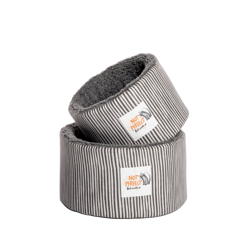 Cotton Bolster Pet Bed, 39 W x 39 D cm