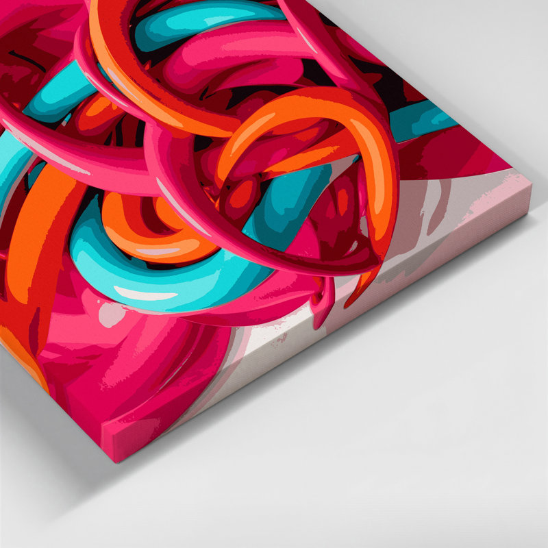Art mural sur toile Biomorphic Abstraction 38, H 24 po x l 36 po