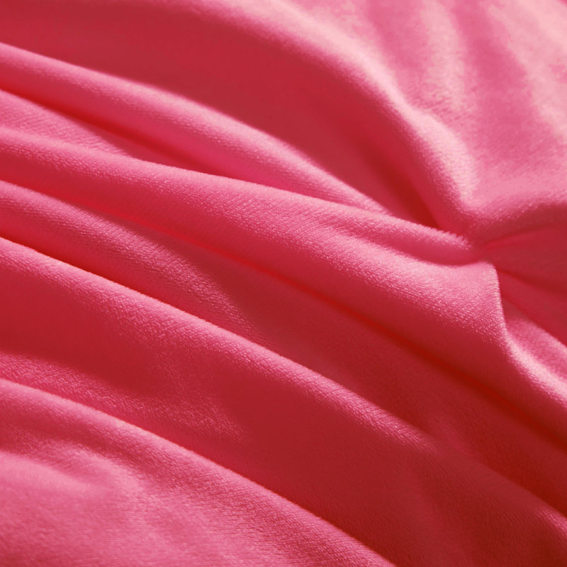 Juicy Couture Kiss Pleat Plush Micromink Comforter Sets, Queen Comforter + 2 Standard Shams, Pink