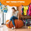 Wowmax Large Pumpkin Ottoman Coffee Table, Orange