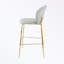 Ensemble de 2 tabourets de bar à structure métallique avec coussin moelleux