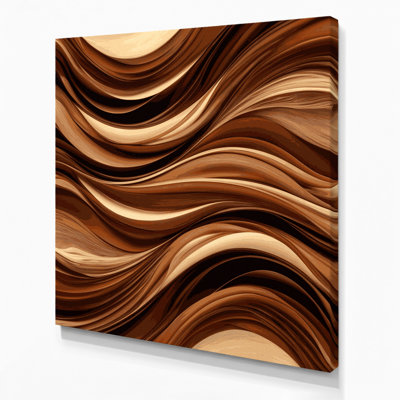 Abstract Landscape 7 Brown Canvas Wall Art