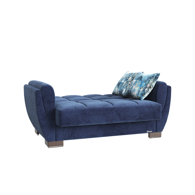 Blue Chenille Upholstered With Storage: Comfortable, Versatile, Fits Small Areas, 600 Lbs Weight Support Function Blue, For Any Room, Limit