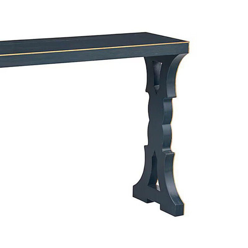 Console en bois massif American Light Luxury, 31.9" H x 39.4" W x 14.6" D, Bleu, Blue, Blue