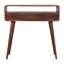 Console en bois massif courbé miel et caramel, table