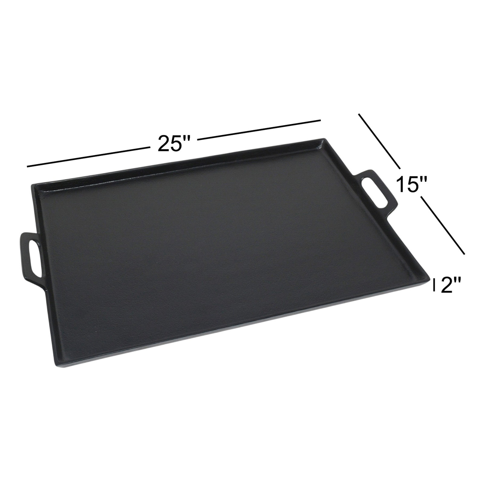 Aluminum Decorative Tray, 2" H x 15" W x 25" D