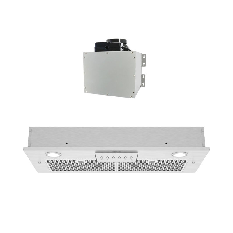 28" 800 CFM Ducted Insert Range Hood in Stainless Steel