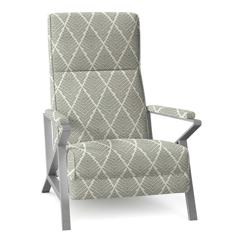 Infinity 28.25" Wide Manual Standard Recliner, Brushed Nickel, Perigold Emmeline Moss
