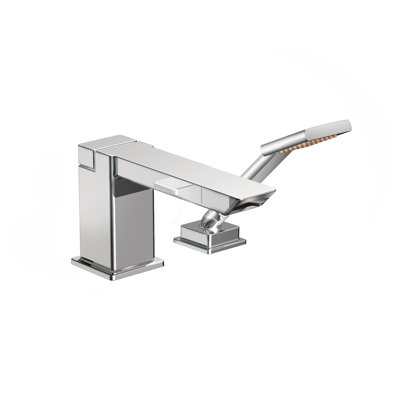 90 Degree Deck Mounted Roman Tub Faucet Trim Trim with Handshower
