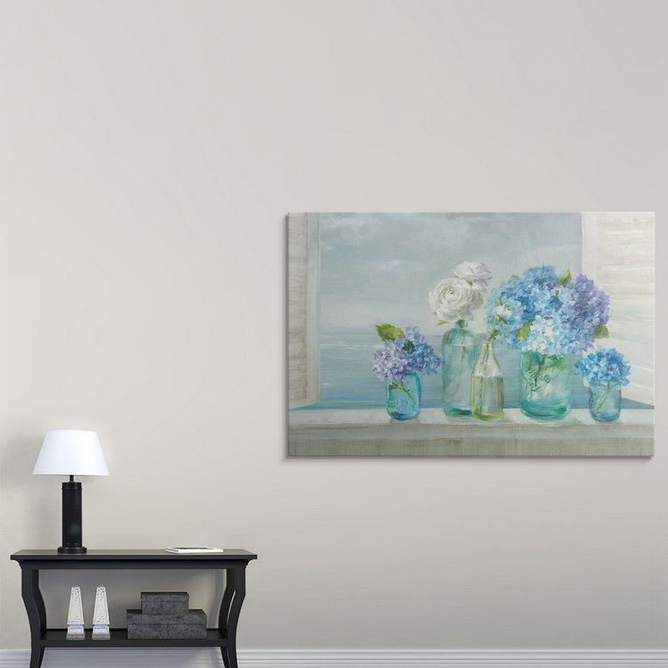 «Coastal Bouquet Crop», reproduction d'art Danhui Nai, H 32 po x l 48 po x P 1,5 po, Toile