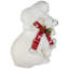 Figurines de Noël Maman ours polaire et oursons - 13,5 po - blanc