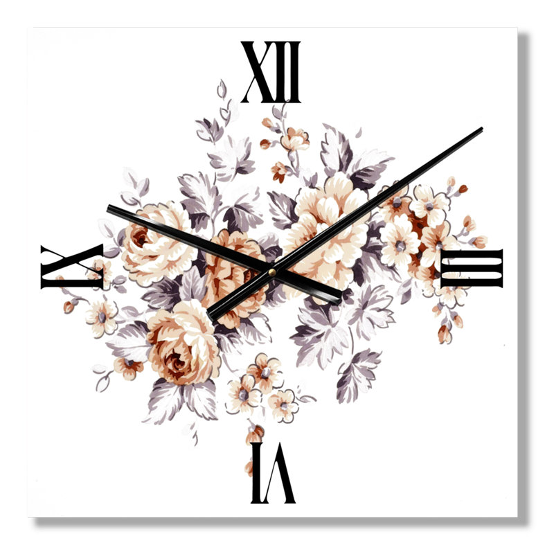 Horloge murale Wild Roses, Très grand