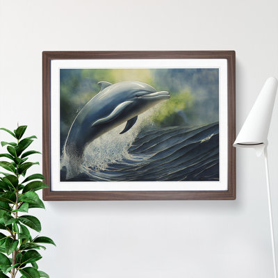 Watercolour Dolphin - Single Picture Frame Painting