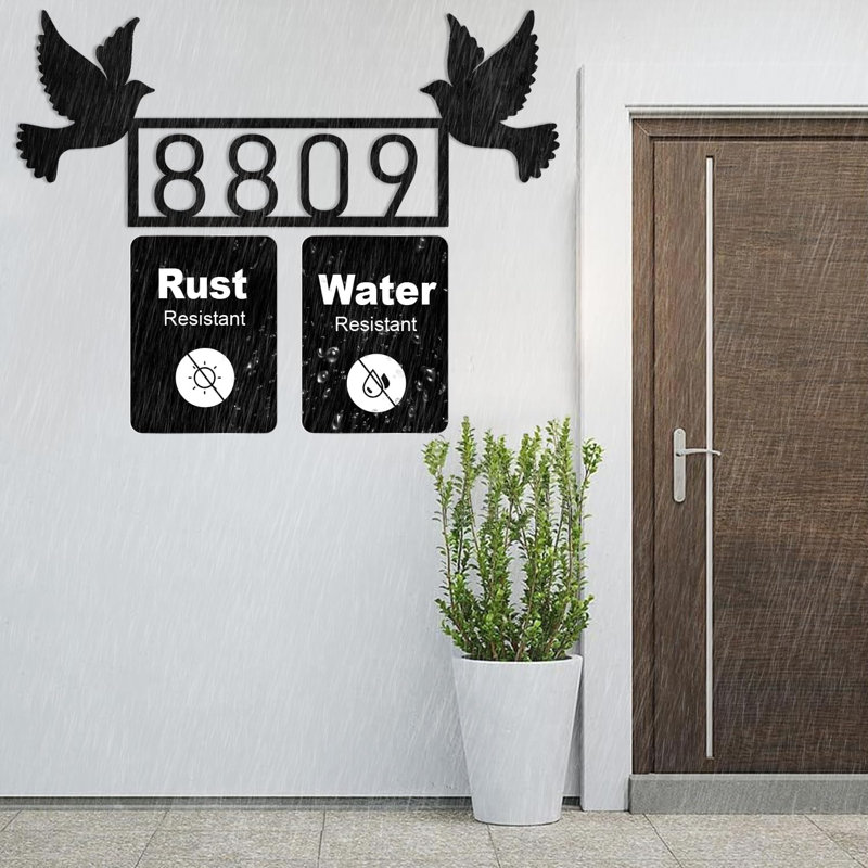 Décoration murale d'extérieur personnalisée, H 9 po x l 24 po x P 0,05 po, Oui