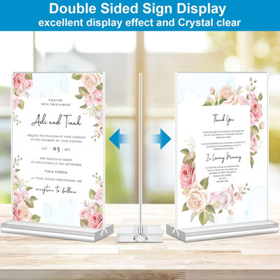 4x6 Acrylic Sign Holders 16 Pack