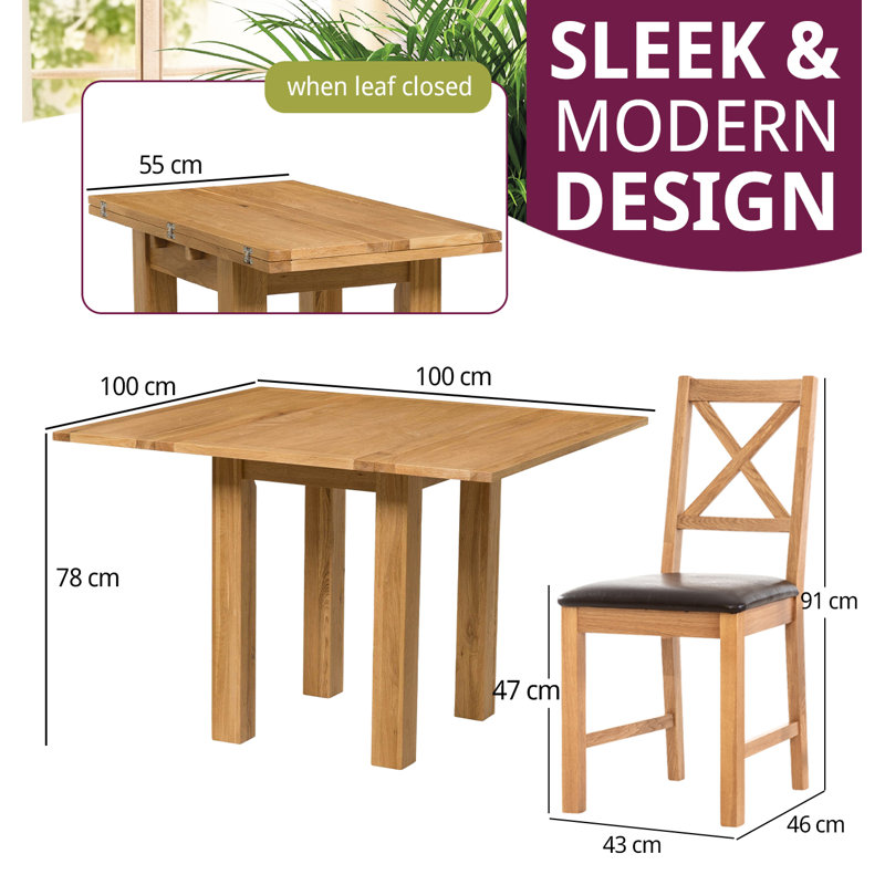 4 - Person Solid Oak Dining Set