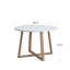 Loom Round Coffee Table, Center Tea Table with Wood Leg, Nordic Design Cocktail Table-750195917