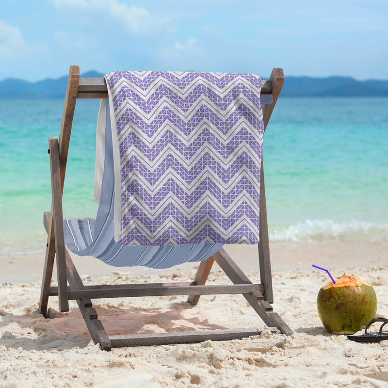 Serviette de plage Stephenie, Mauve / argent clair