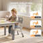 Ensemble de table et de chaises à hauteur réglable pour enfants avec surface facile à nettoyer, naturel-952327319-952327321