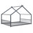 Full Size Metal House Bed, Black-2110046144-2110046147