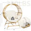Fauteuil pour patio en osier avec coussin-1766790223