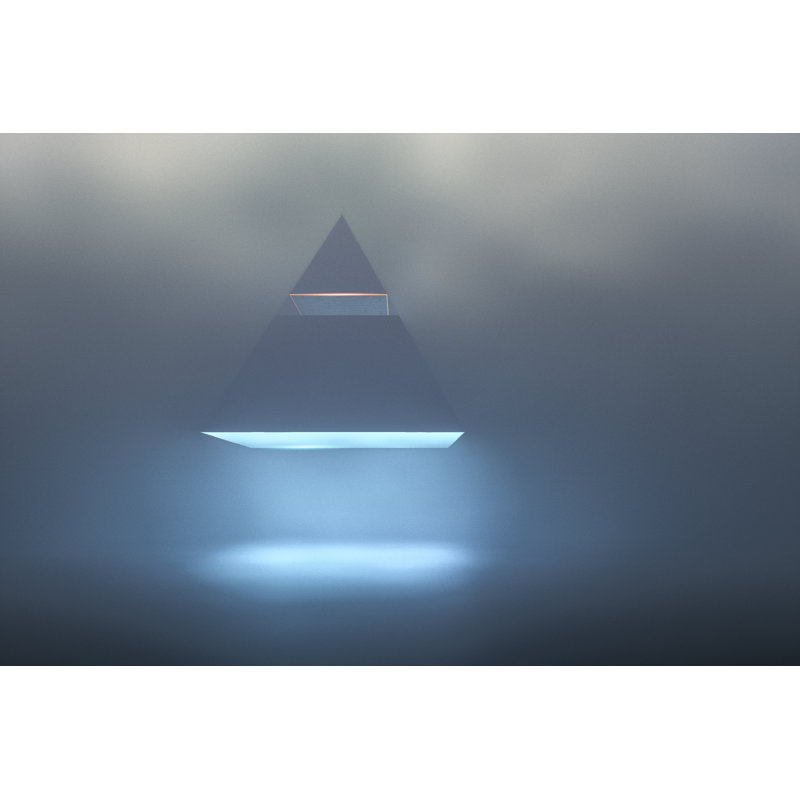Landing Ufo Pyramid by Gremlin - Wrapped Canvas Print, 61cm H x 91cm W