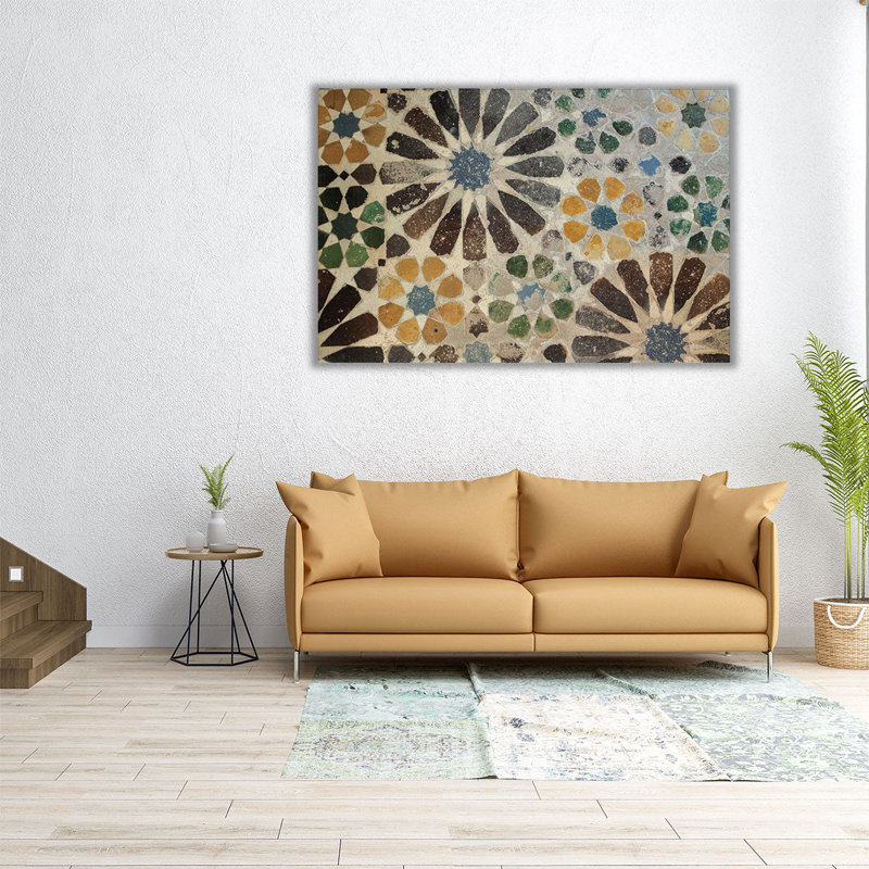 Alhambra Tile I - reproduction d'art sur toile, H 20 po x l 30 po