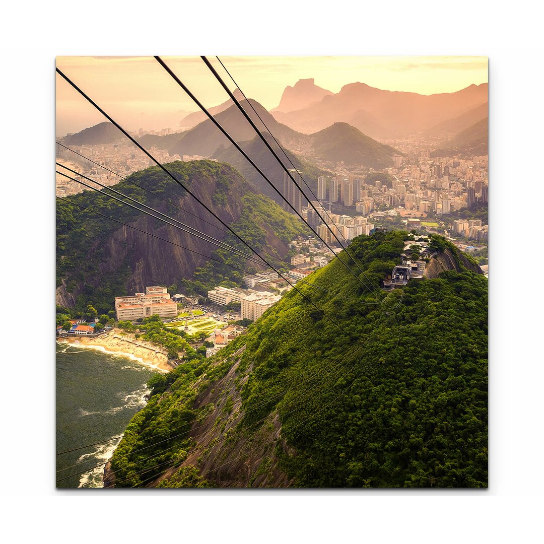 Leinwandbild Seilbahn über Rio de Janeiro