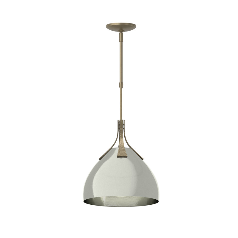 Summit 1 - Light Single Dome Pendant, Sterling, Soft Gold