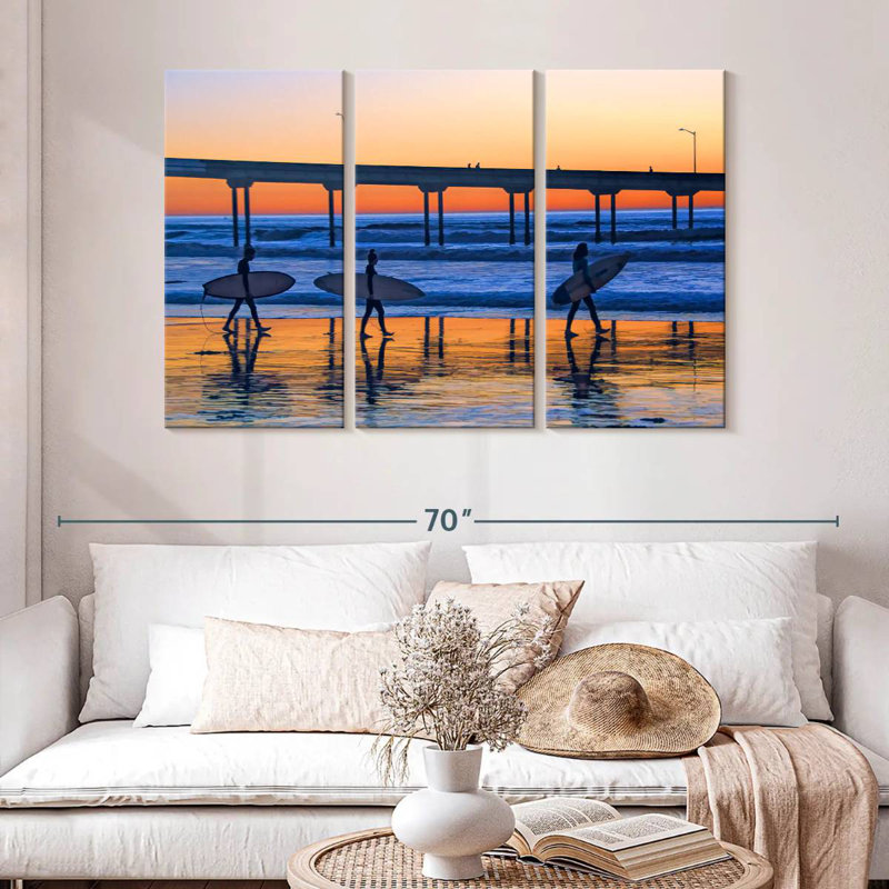 Aletra Ocean Beach Surfers, 32" H x 50" W