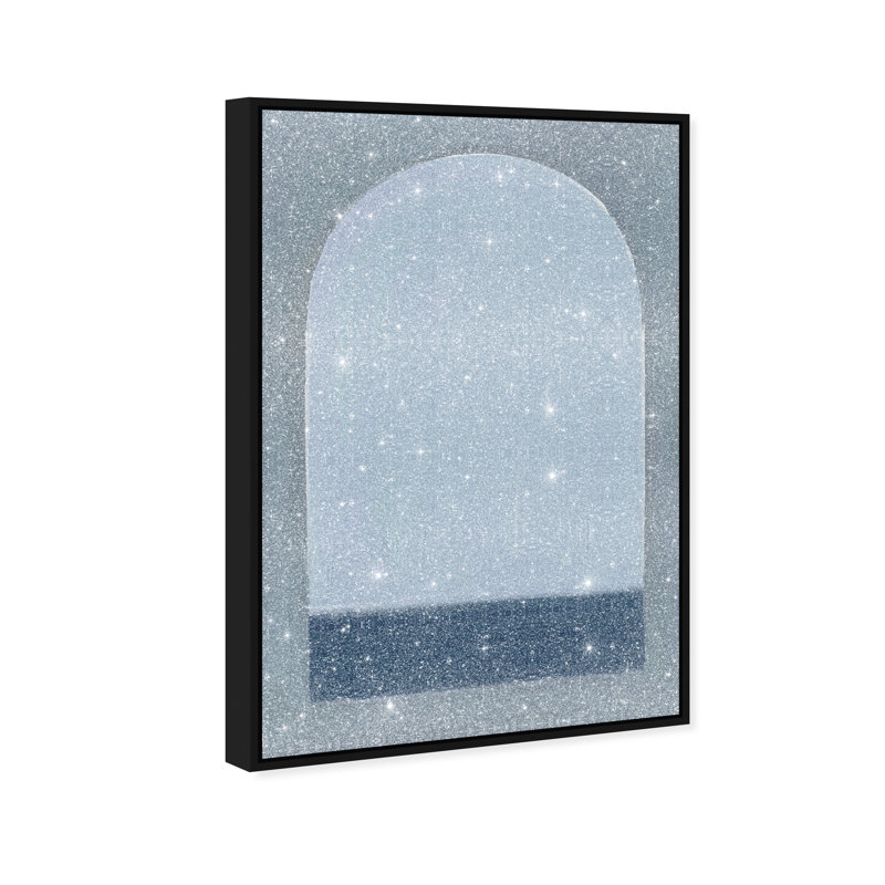 Minimal Ocean Window Print by Oliver Gal, 17"H x 25"W, Black Floater Frame