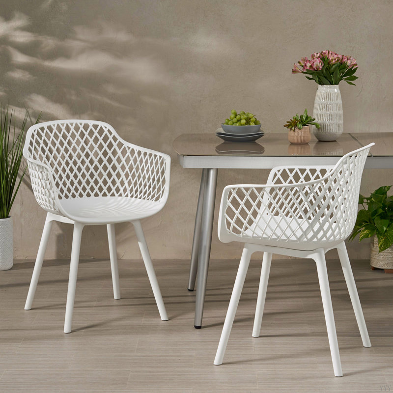 CHAISE MODERNE À PAVOT, Blanc