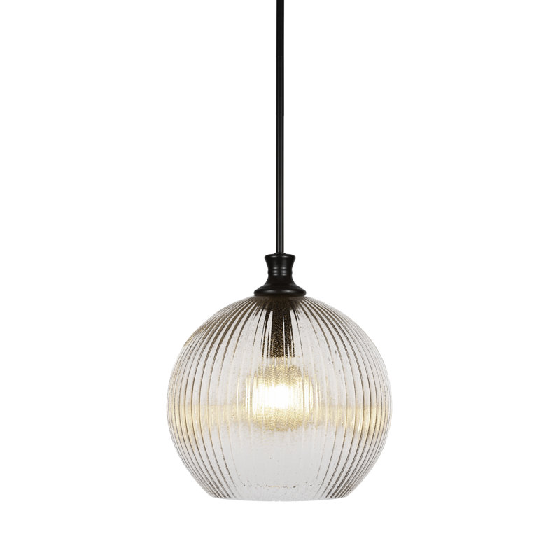 Carina 1-Light Stem Hung Pendant, Matte Black