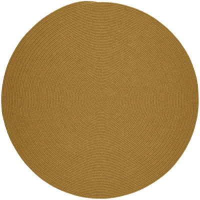 Tapis doré en laine tressé à la main Smyth