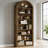 Closed Back Arched Bookcase Generous Sturdy Display Shelving Thickened MDF-570764459-570764470