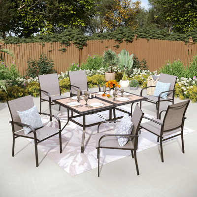 Argyri Rectangular 6 - Person 60" Long Dining Set