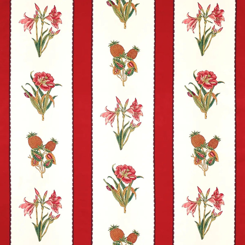 Tissu à rayures Servilia, Rouge